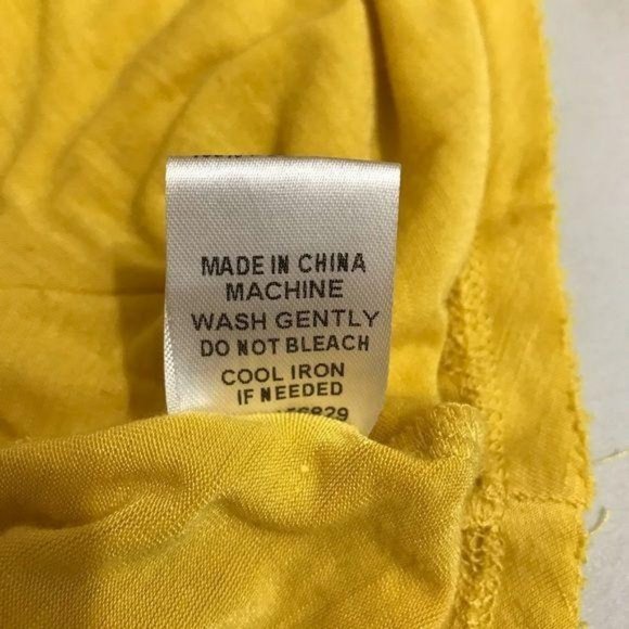 White Birch Mustard Yellow Short Sleeve Top XL - Picture 8 of 11